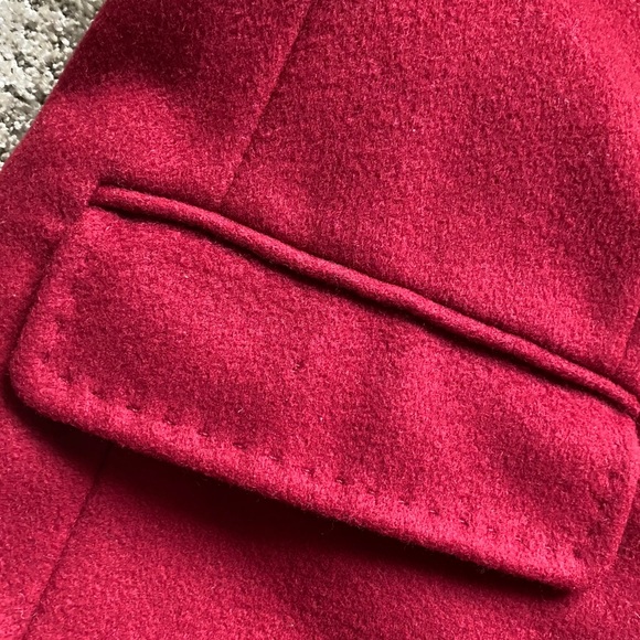 Burberry Wool Cashmere Red Merlot Coat Women - Picture 7 of 12